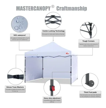 Carpa Plegable Comercial Con 4 Paredes Extraíbles