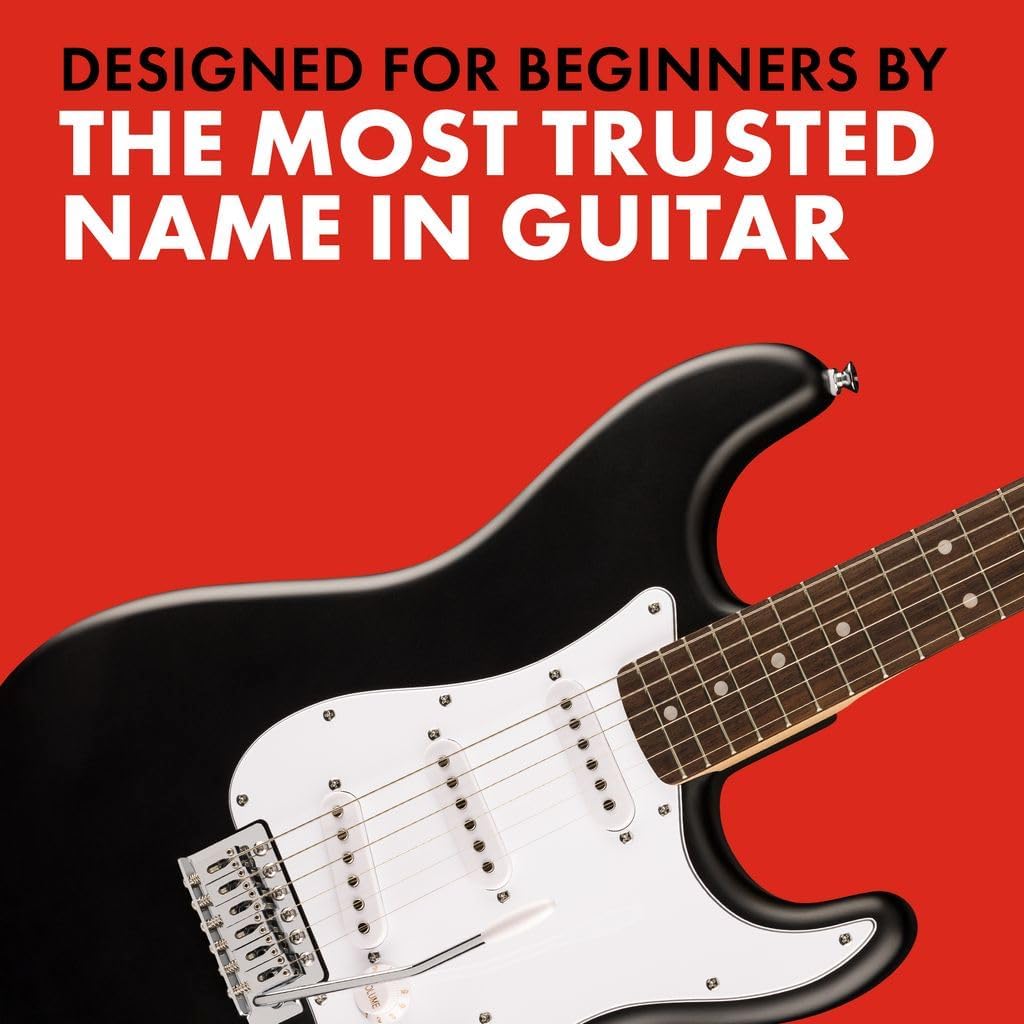 Fender Squier Debut Collection Stratocaster Guitarra Eléctrica, Diapasón Laurel, Color Negro