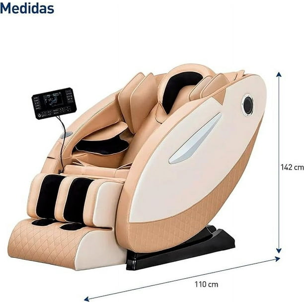 Sillón de Masaje Bluelander Gravedad Cero, Cuerpo Completo, Control Remoto, Café