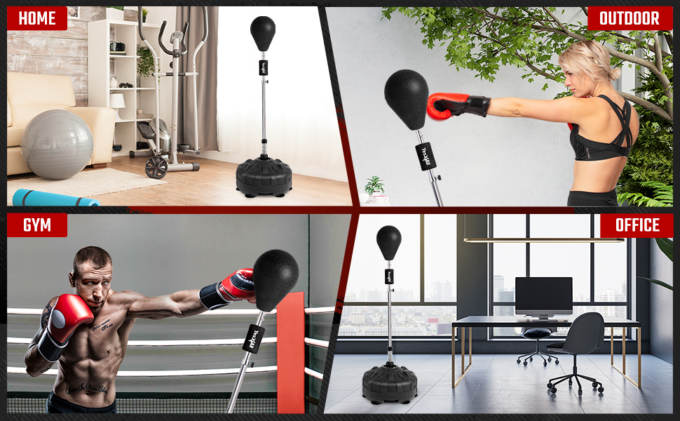 Practica con boxeo de boxeo con soporte en todas partes: en casa, oficina, gimnasio al aire &uacute;ltima intervensi&oacute;n