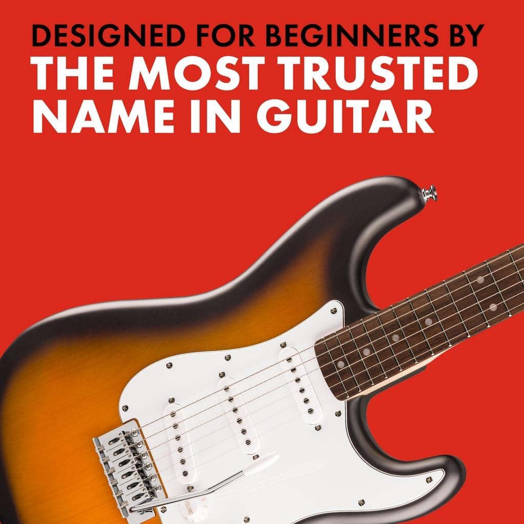 Fender Squier Debut Collection Stratocaster Guitarra Eléctrica, Diapasón Laurel, Color Negro