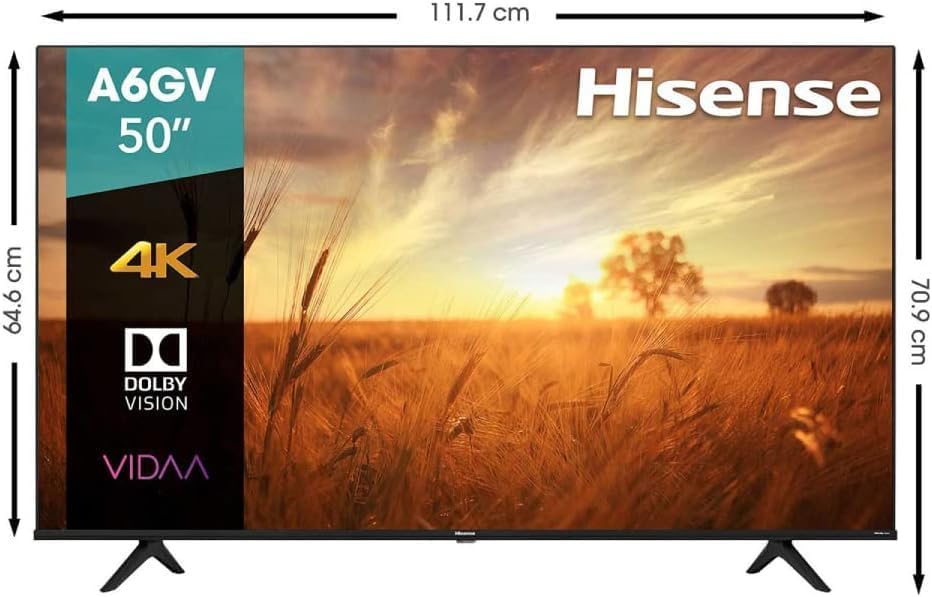 Hisense Pantalla 43" 4K Smart TV UHD 43A60GV VIDAA