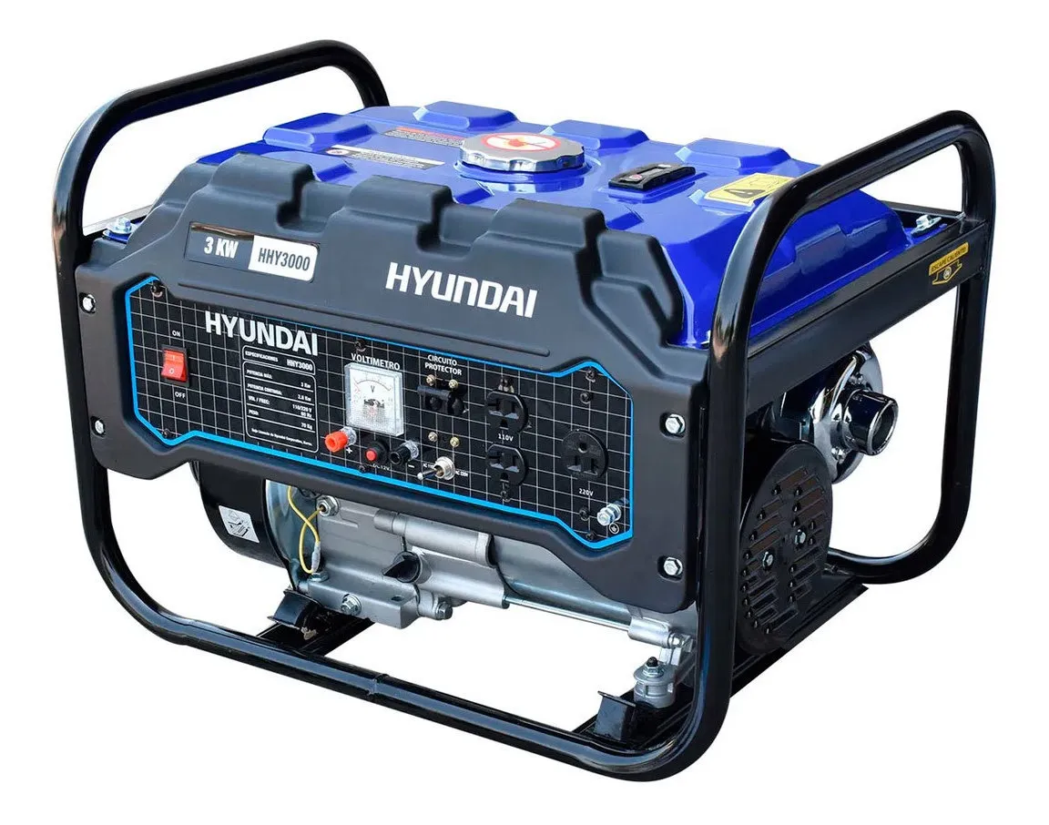 Generador Gasolina Bifásico Portatil 3.0 Kw Hhy3000 Hyundai