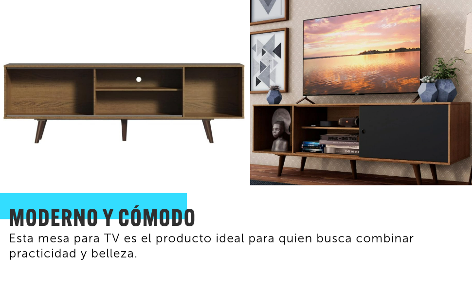 Madesa Mueble Mesa para TV Rack Dubai hasta 65" MN