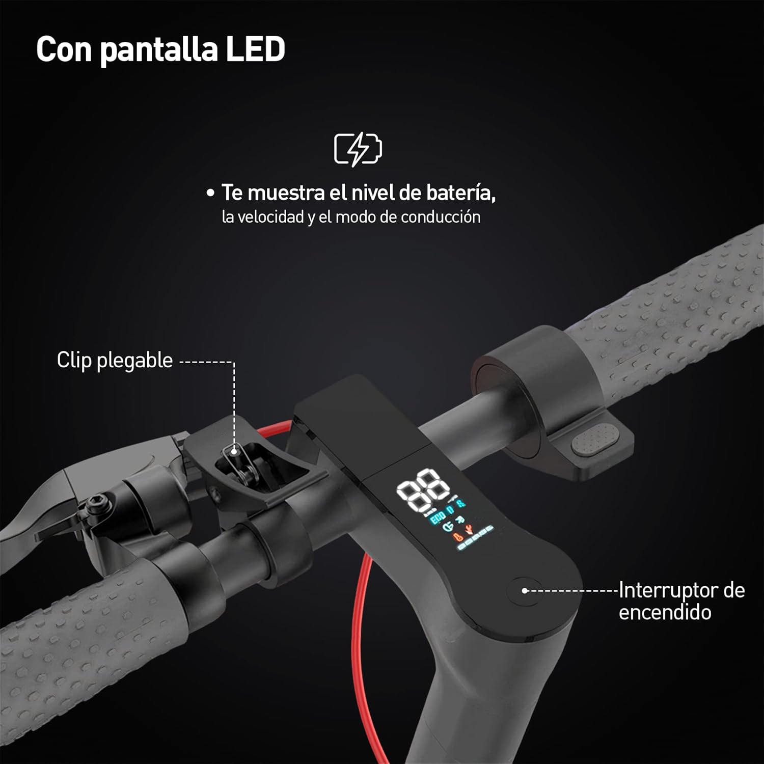 Bluelander Scooter E9 MAX Eléctrico Plegable para Adultos, Velocidad 35 km/h, Autonomía 40-45 km, Motor Sin Escobillas 960W, Scooter Adulto, Control por App Bluetooth, Scooter