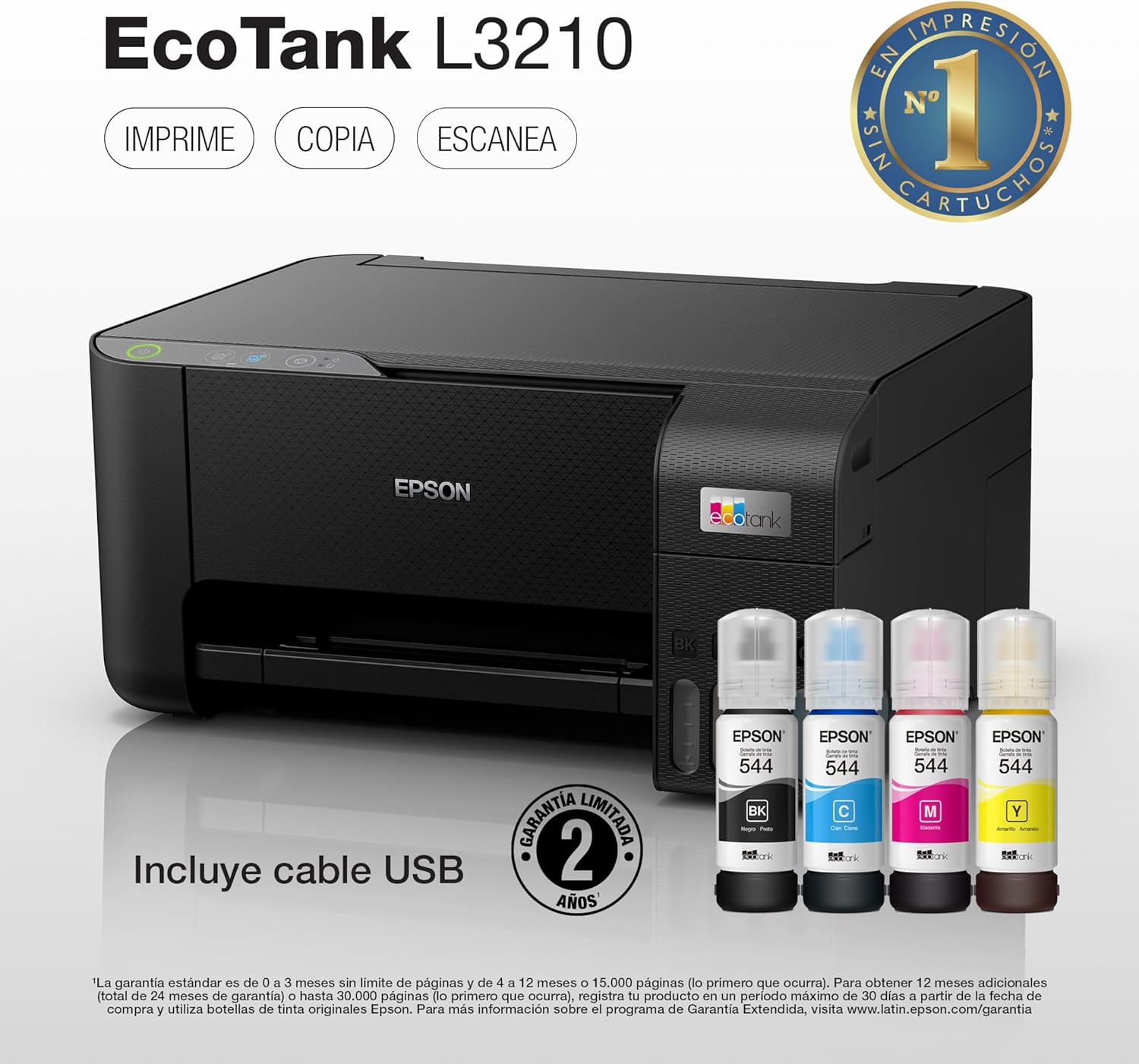 Epson Ecotank Impresora Multifuncional a Color L3210