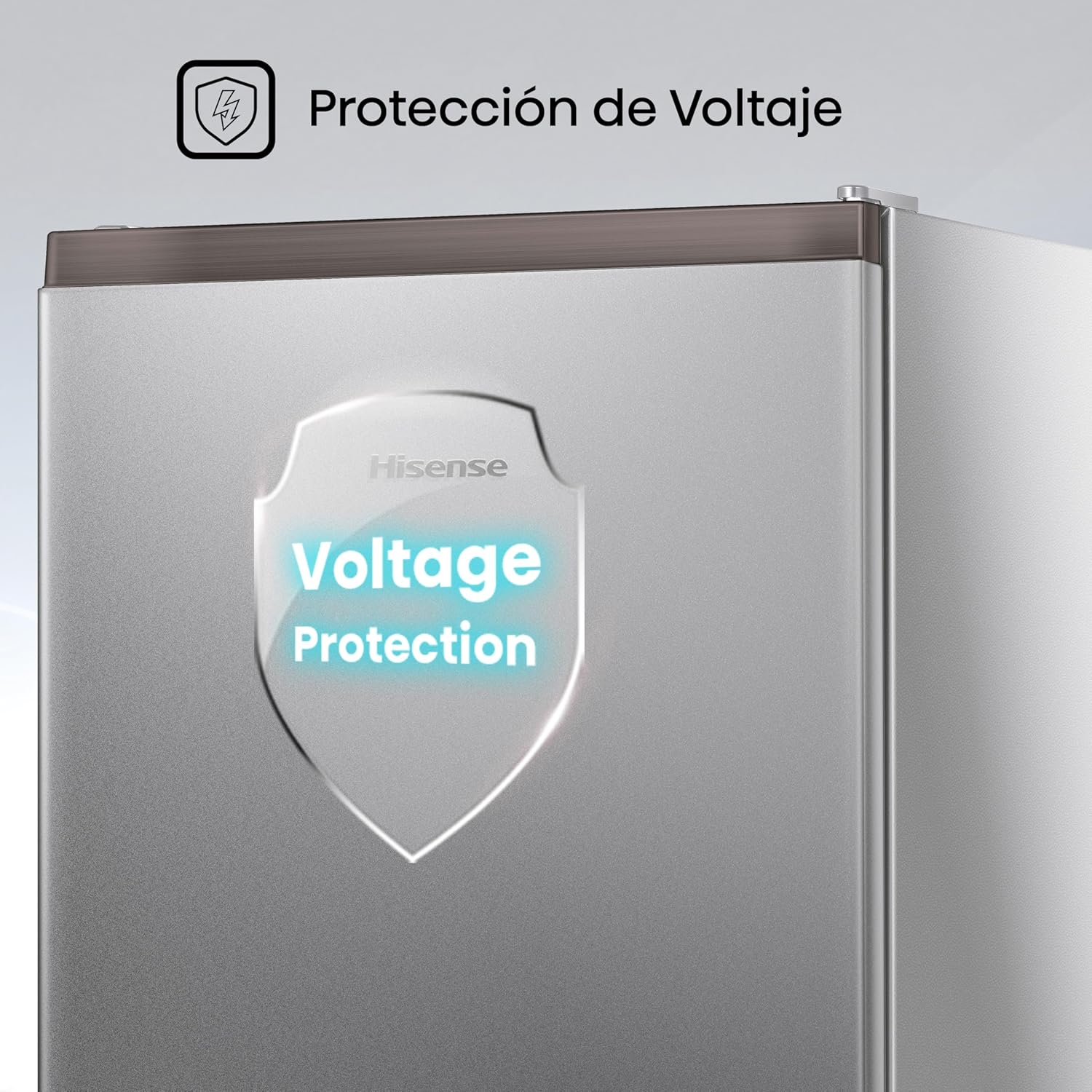 Hisense RR16D6AGX1- Frigobar,1.6 pies cúbicos,Congelador independiente,Termostato ajustable,Estantes para botellas de 2 litros,45x47x50cm(AnchoxLargoxAlto),Gris