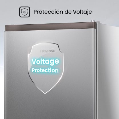 Hisense RR16D6AGX1- Frigobar,1.6 pies cúbicos,Congelador independiente,Termostato ajustable,Estantes para botellas de 2 litros,45x47x50cm(AnchoxLargoxAlto),Gris