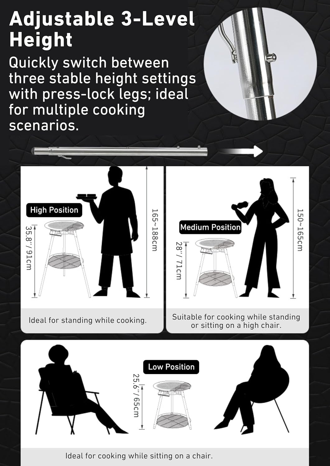 CAMPINGMOON GR-901 - Plancha para barbacoa de 18 pulgadas con válvula Lindal EN417 - Bote estándar para estufa de gas, soporte para quemadores de estufa de gas, soporte para parrilla de horno, kit de