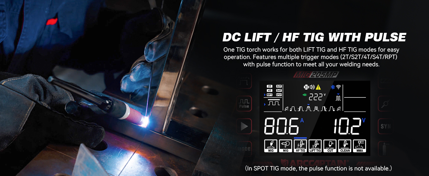 dc tig welder with pulse