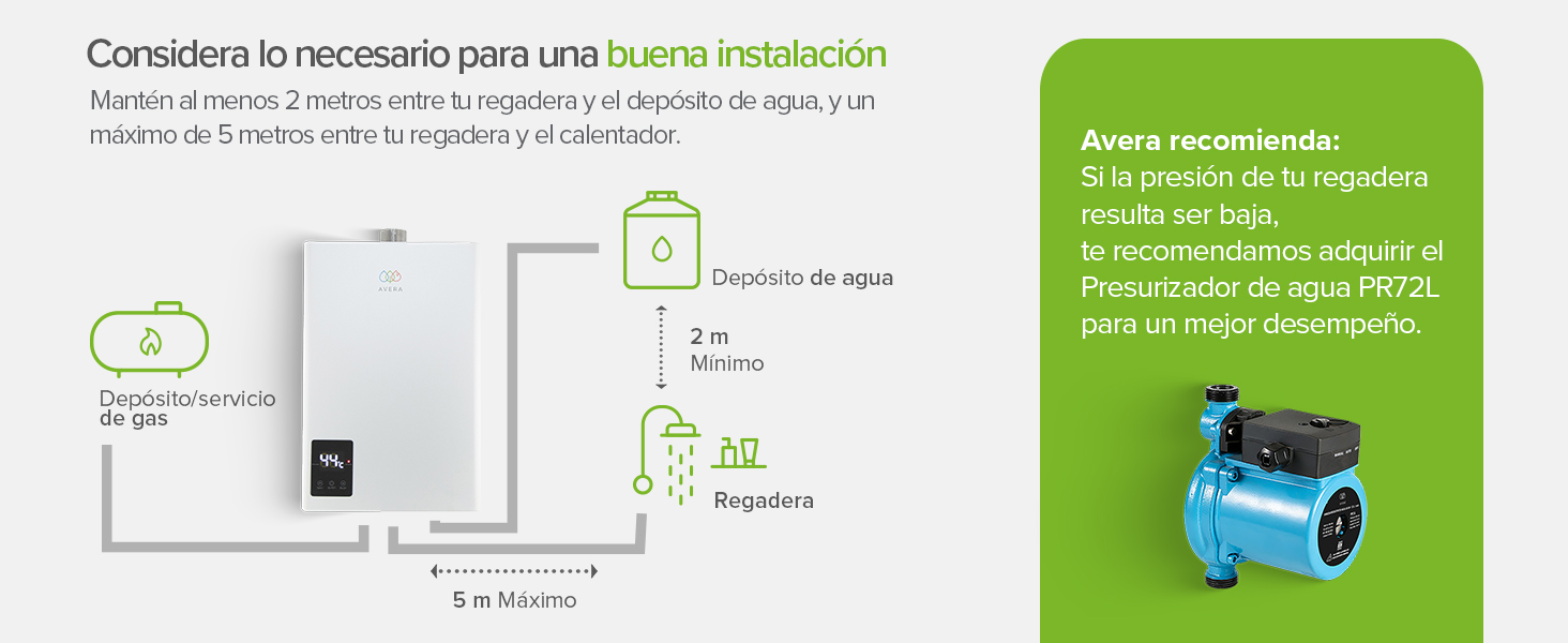 como instalar el calentador de agua modulante
