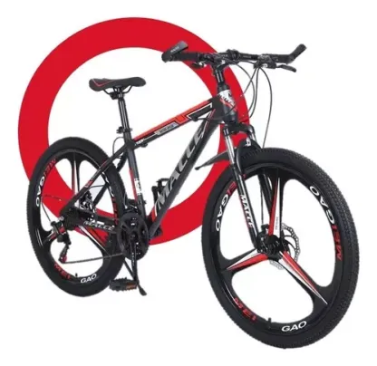 Mountain Bike Lagom Macce Mtb-058 R26 21v Bicicletas Montañas Doble Suspensión Disco Mecánico Color Negro Rojo
