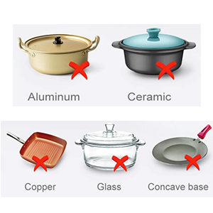 utensilios de cocina incompatibles
