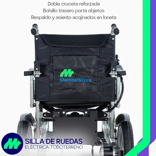Silla De Ruedas Eléctrica Manual De Acero Premium Recargable Gris