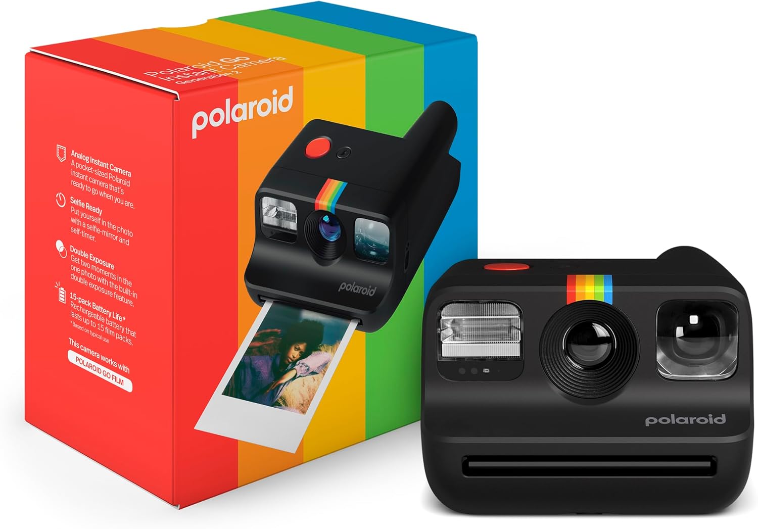 Polaroid Go Generation 2 - Mini cámara instantánea + Paquete de película (16 Fotos Incluidas) - Blanco (6282)