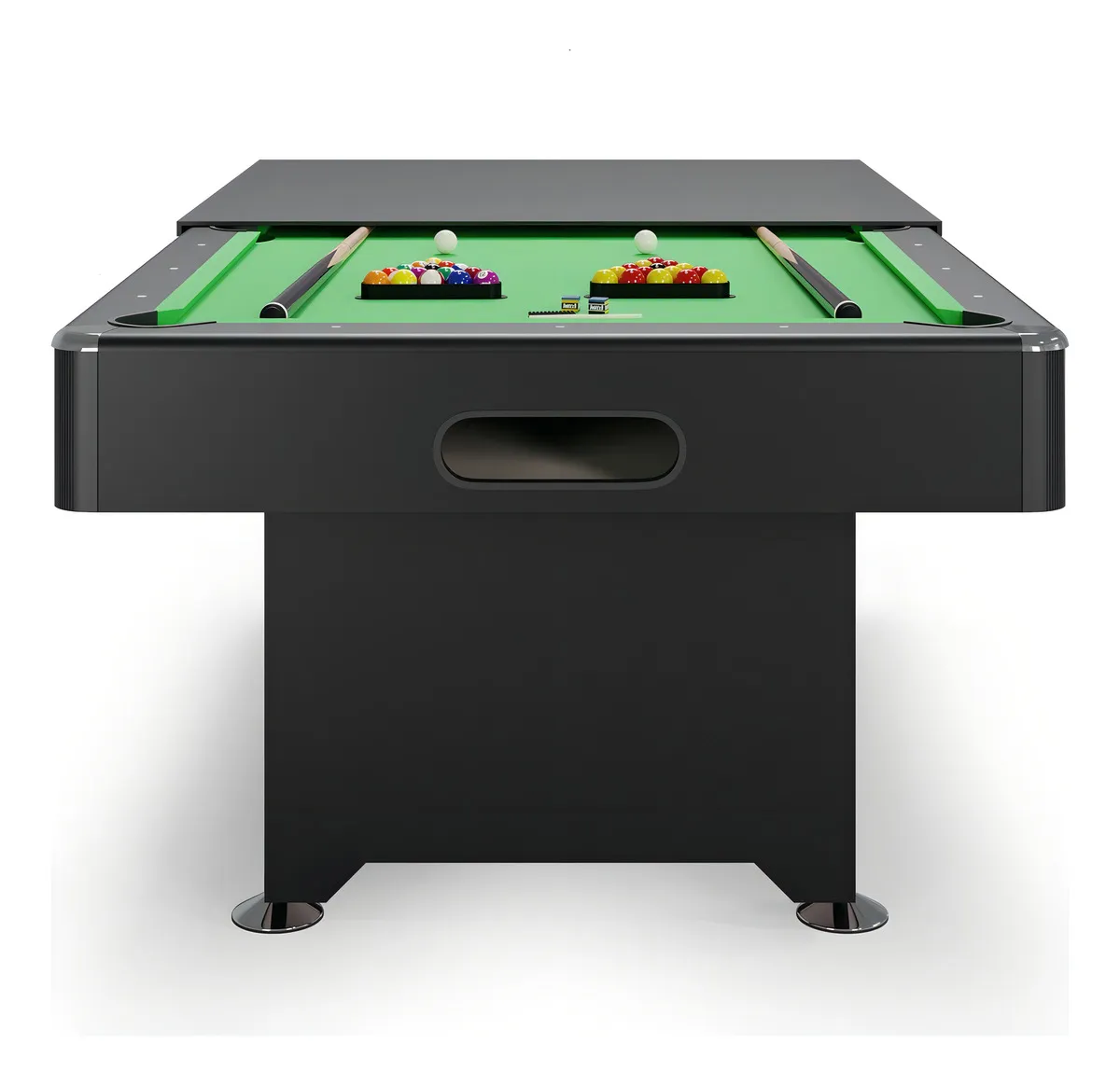 Mesa Billar Convertible Con Comedor Pool Americano De Lujo Paño Verde