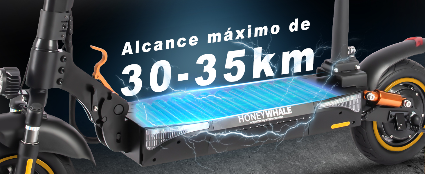 Batería de gran capacidad de 10AH Autonomía máxima de 30-35 km