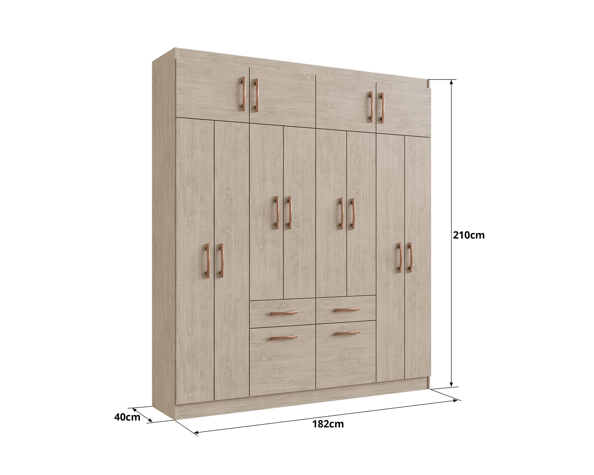 Clóset 12 puertas 2 cajones 2 zapateros 58812 arena