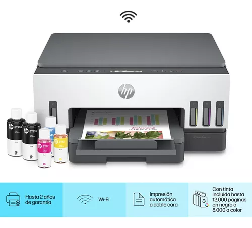 Multifuncional Hp Smart Tank 720 Tinta Continua Color