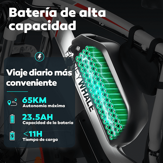 Bicicleta Eléctrica de montaña Honey Whale BK08 Rojo