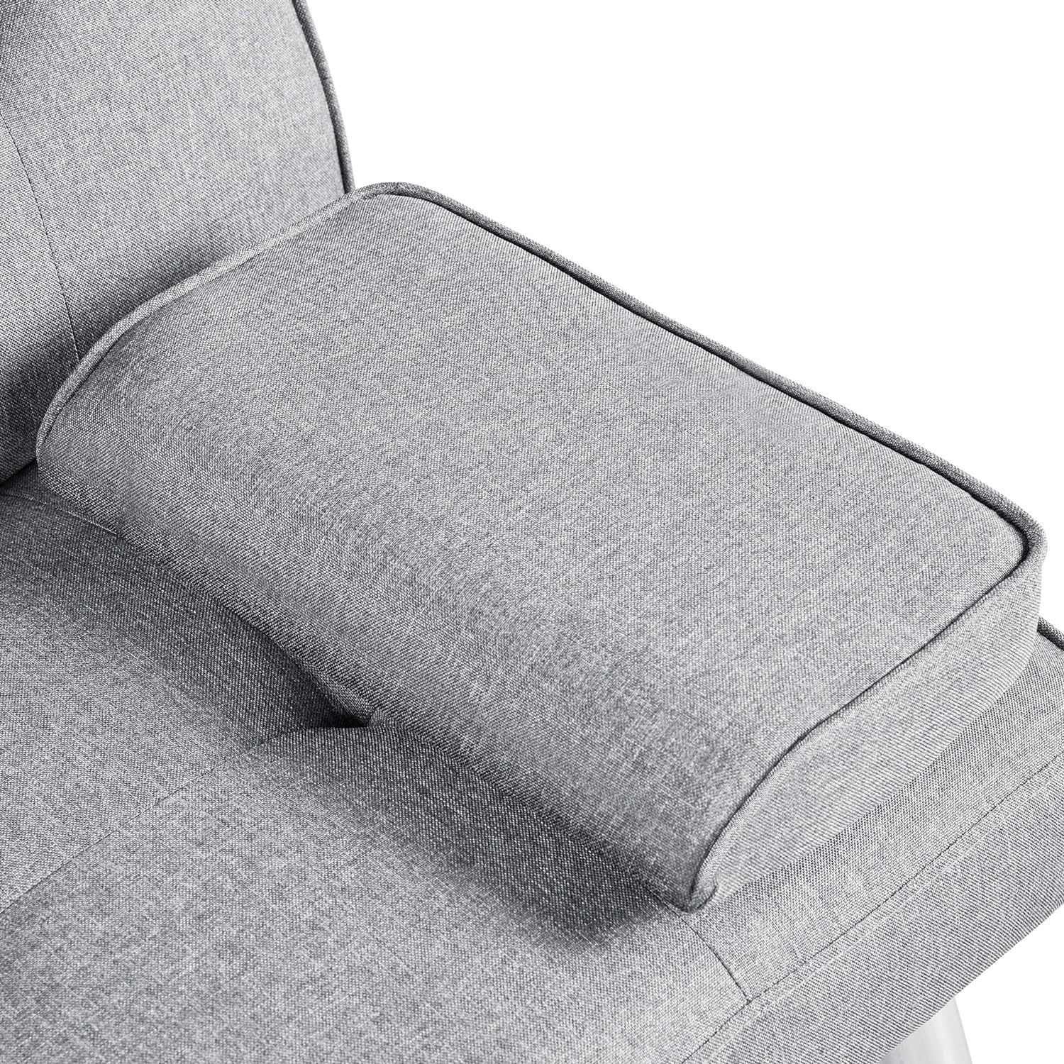 Yaheetech - Sofá Cama Convertible Ajustable, Moderno sillón reclinable de Piel sintética Reversible, sofá Cama Plegable, reposabrazos extraíbles, portavasos, 3 ángulos, Capacidad de 700 Libras, Color