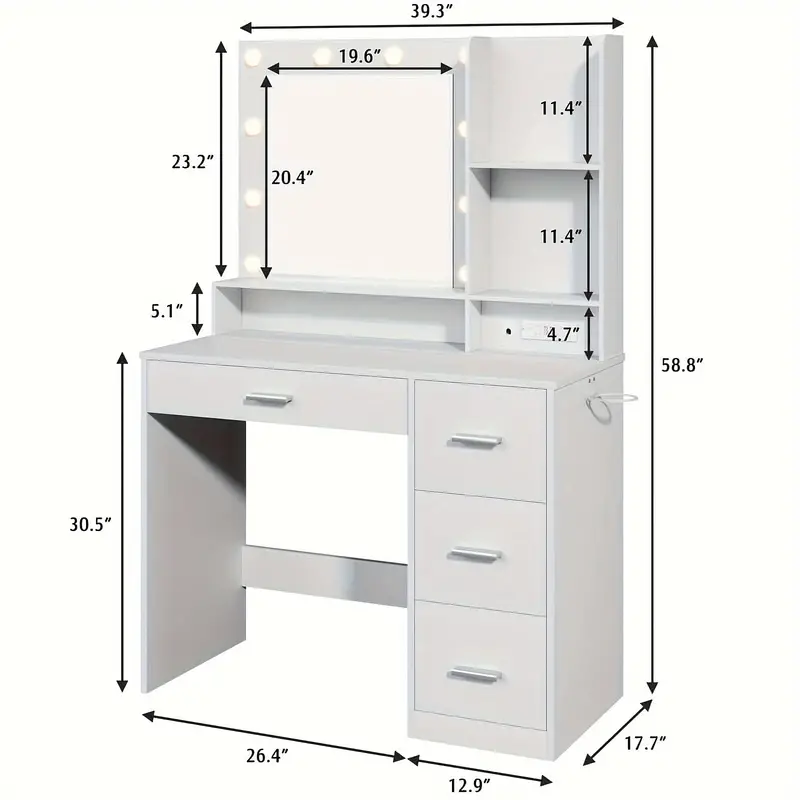 con y , mesa de maquillaje con cajón y de , detalles 4