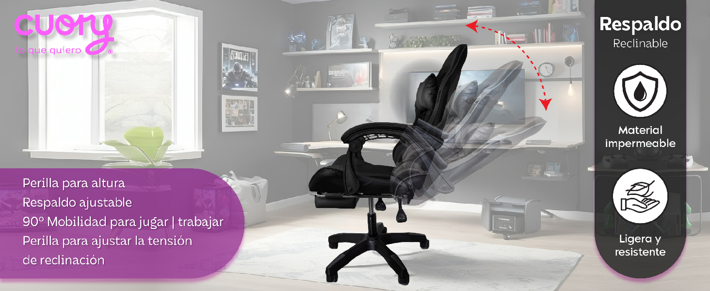 sillas de oficina silla para escritorio silla ergon&oacute;mica warehouse mesa gamer gamer