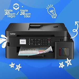 BROTHER,Impresora Multifuncional,copia,imprime,escanea,fax,InkBenefit Tank,WiFi,Dúplex,Tintas Color