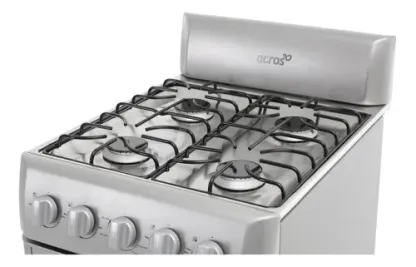 Estufa Manual Piso Practica Potente Funcional 4 Quemadores Gris