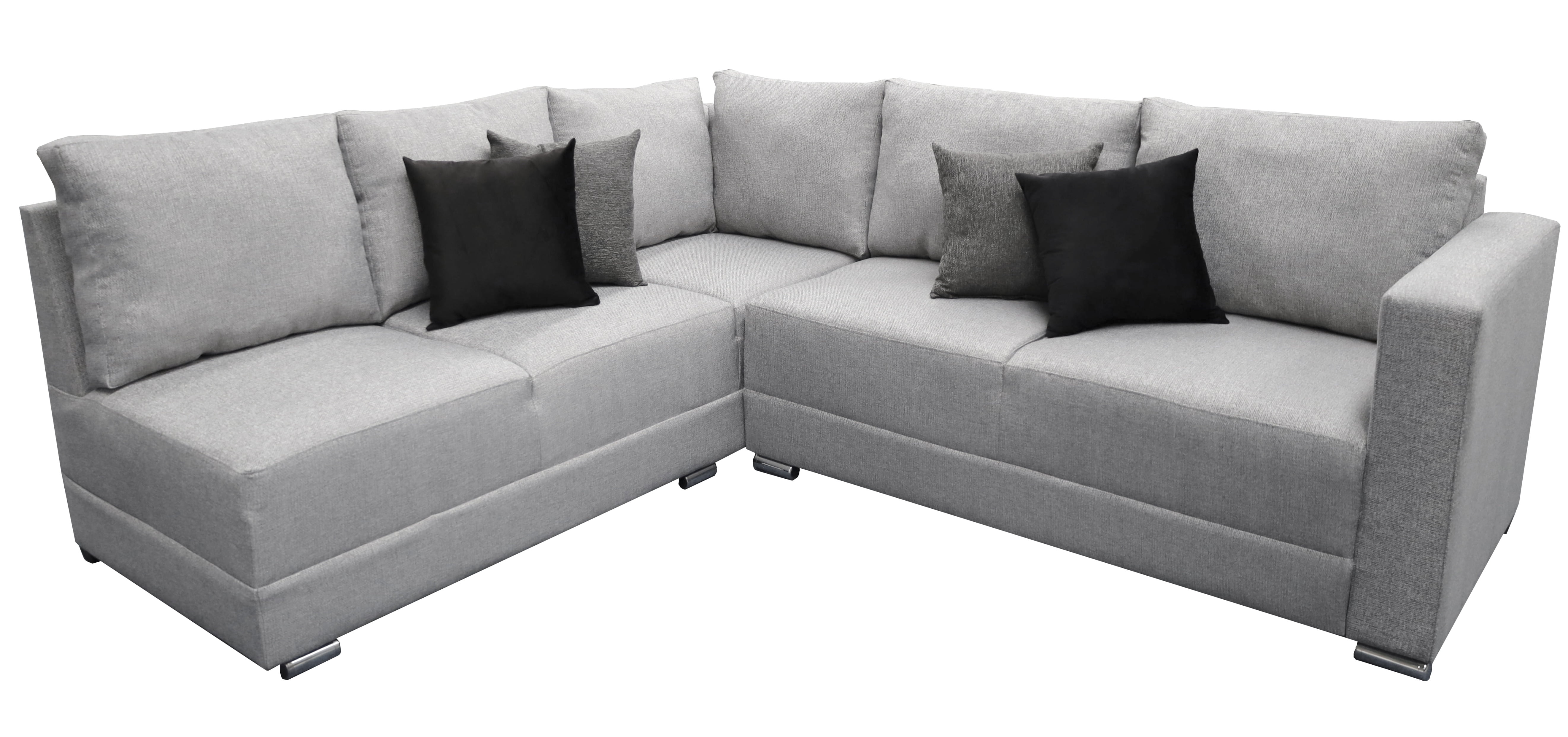 Sala esquinera en U El Bazar Store modelo Corbel gris oxford 4 salas en 1