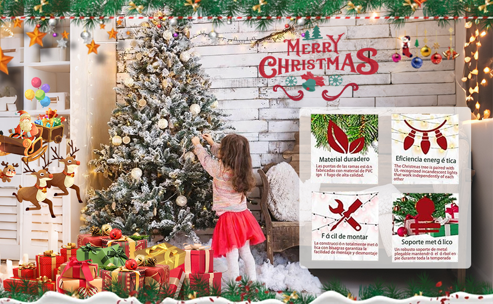 arbol de navidad nevado