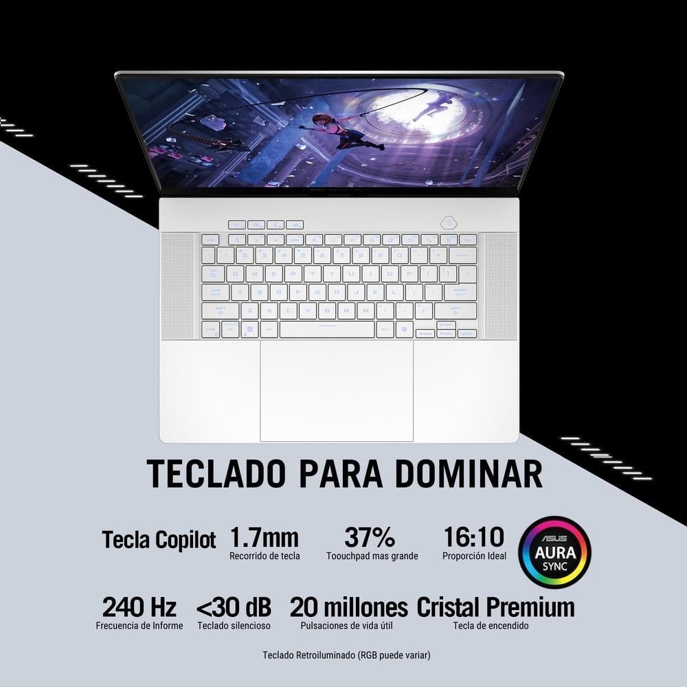 Laptop Asus ROG Zephyrus GA605WI-QR081W AMD Ryzen AI 9 32GB 2TB Plata RTX 4070