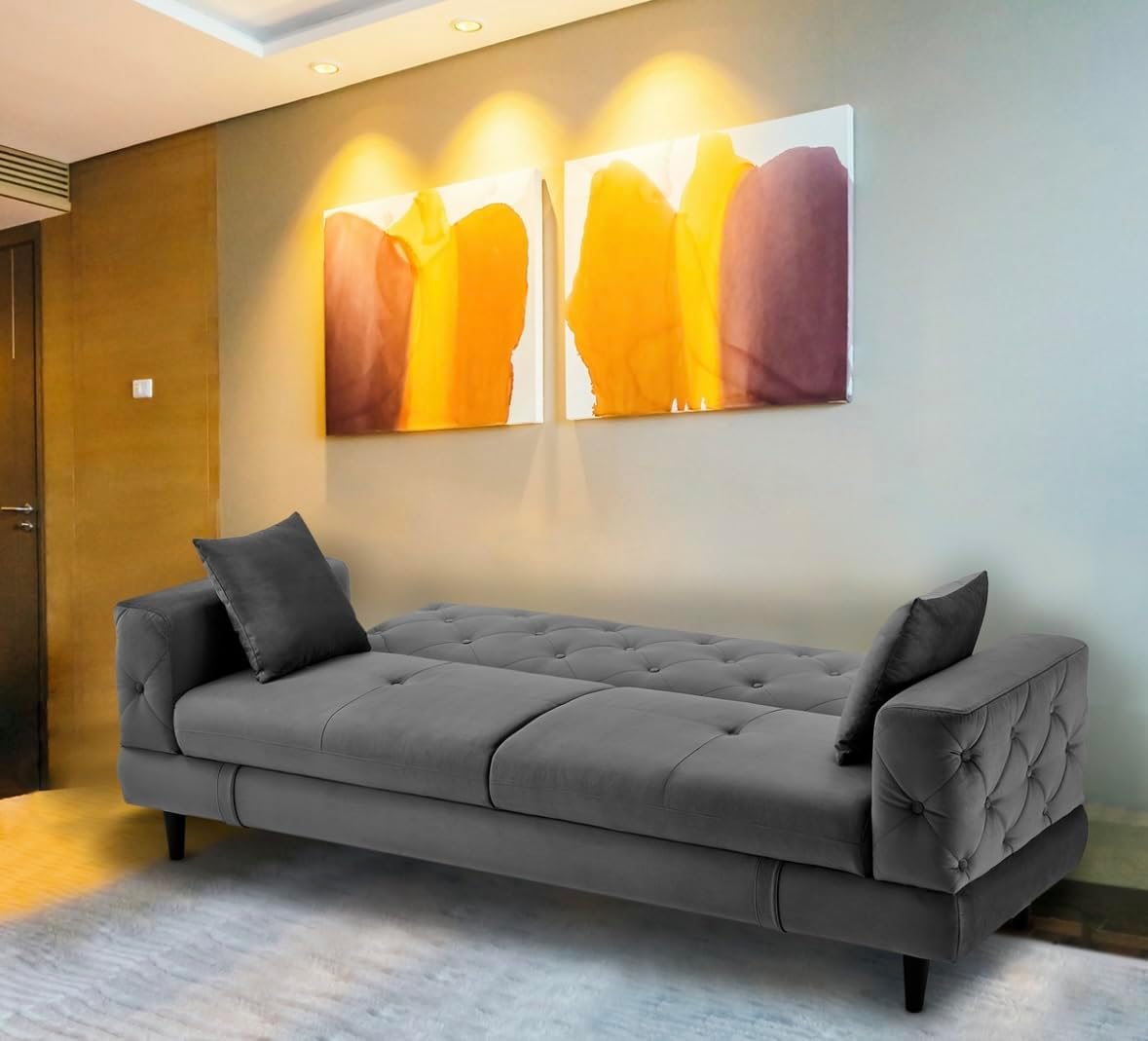 EKE Sofácama Sofa Cama Futón Sillón Sala Reclinable Moderno Minimalista Fresco Duradero Calidad Cojines