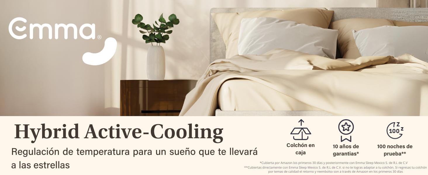Emma, ema, colchón, colchones, cama, individual, matrimonial, queen, king, colchon, luna, luuna