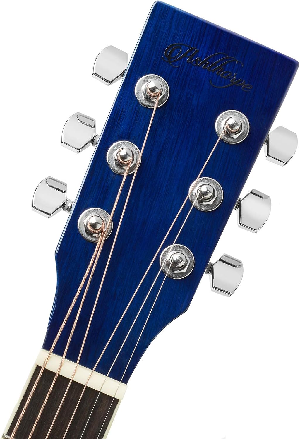 Ashthorpe - Paquete de guitarra acústica-eléctrica de tamaño completo, Negro