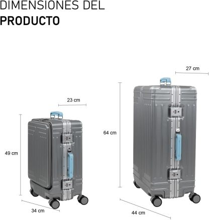 Set de 2 Maletas Premium 20 y 26 Pulgadas Equipaje de mano Con Candado TSA Compartimiento Para Laptop USB Ruedas Giratorias (Rojo)-#17011001901303020502#