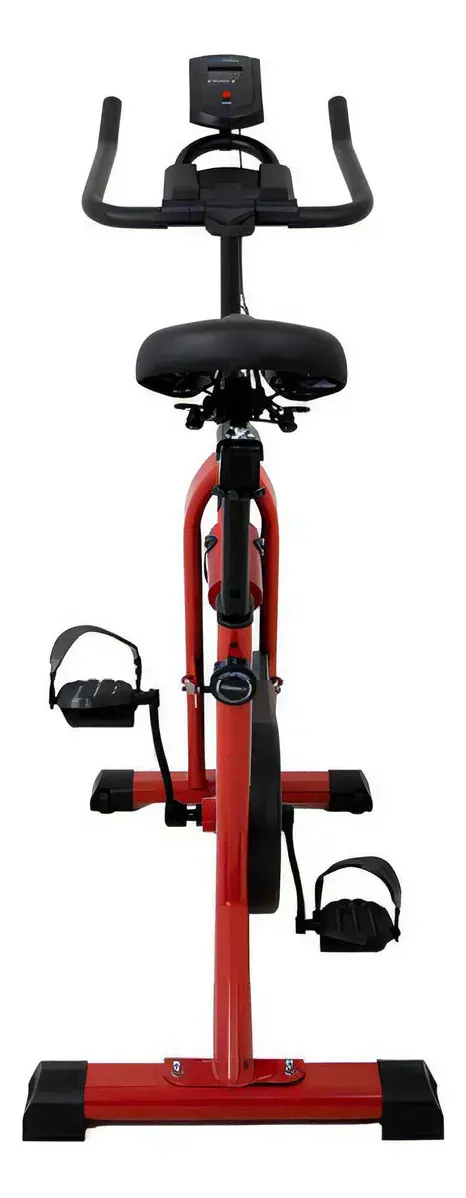 Bicicleta Fija 10 Kg Estática Para Spinning Cardio Fitness Color Rojo