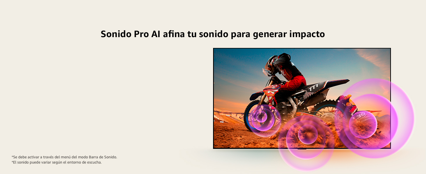 A man on a motorbike with circles coming from the wheel to depict Dynamic Sound Booster