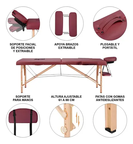 Camilla portátil spa de madera ShopMall Cama 011