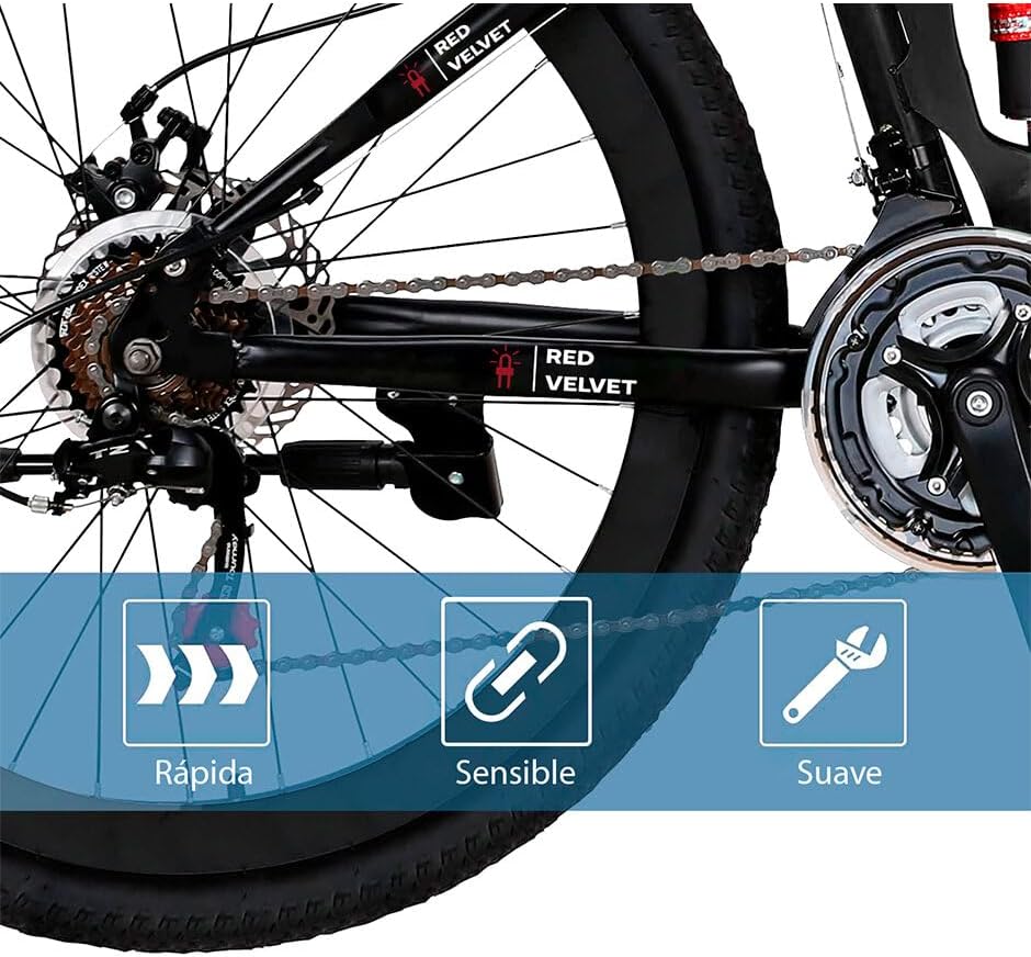 Bicicleta Montaña Plegable Bike Teche Frenos Tipo Shimano 21v Rodada 26
