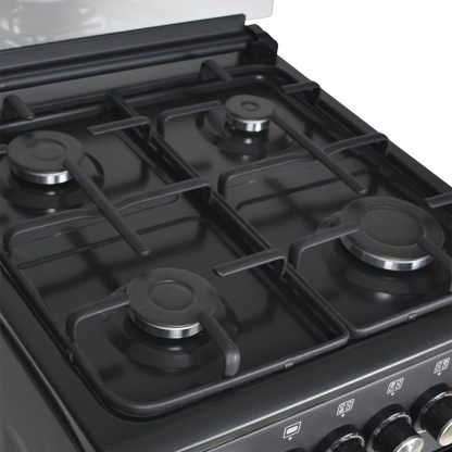 SUPRA Estufa de piso a gas de 4 quemadores de 50 cm Mod. AMBROSIA color negro mate