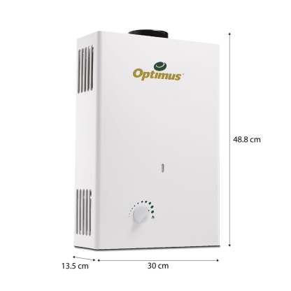 Calentador de Agua Instantáneo Optimus 1 Servicio 5 L/min Gas L.P OI-05 E LP