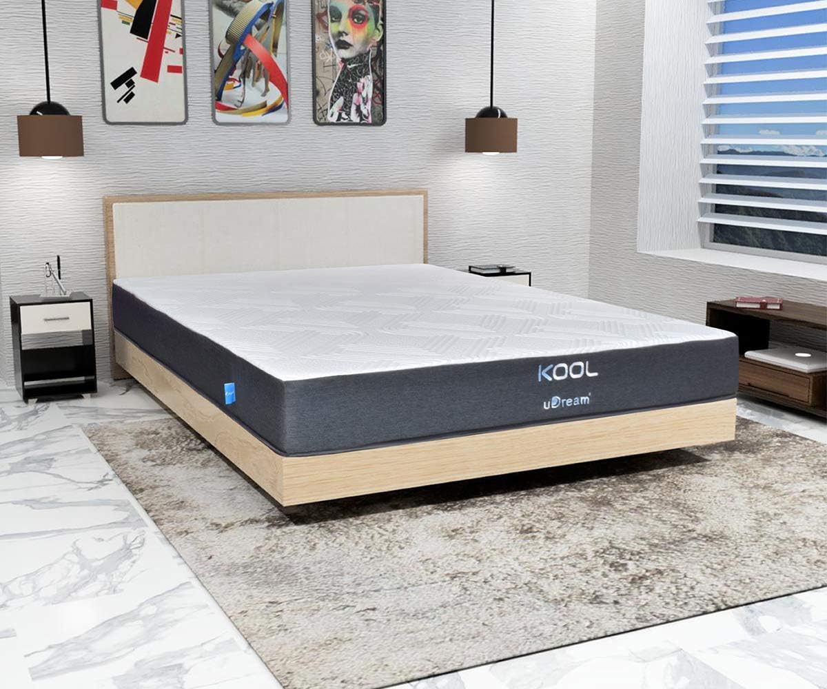 uDream Colchón King Size Memory Foam KOOL Antialérgico, Anti-ácaros, Dispersión de Movimiento, Soporte Ergonómico, Firmeza Media, Materiales de Alta Calidad, 85kg por Usuario.