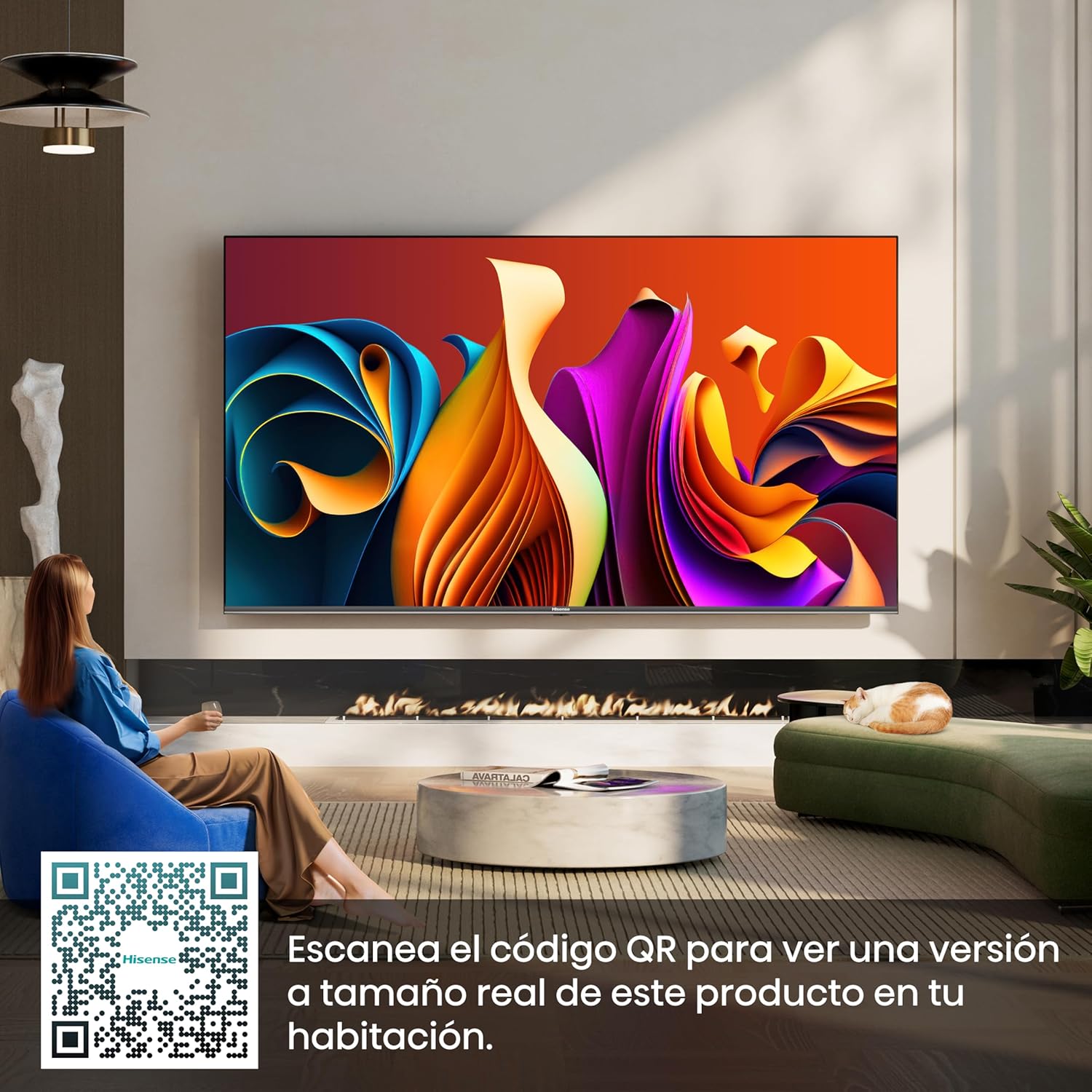 Hisense Television QD6QFM (Modelo 2025) Pantalla 43 Pulgadas,QLED Smart Fire TV UHD 4K,Control Remoto por Voz con Alexa,Escalado AI a 4K,Dolby Vision Atmos, Modo de Juego Plus