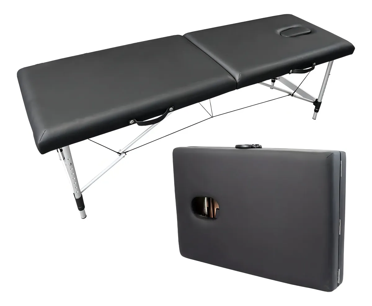 Camilla Spa Masajes Cama Lashista Tatoo Plegable Economica Color Negro