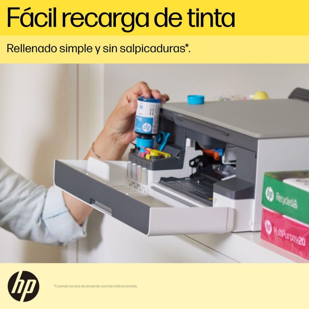 HP Impresora Multifuncional Smart Tank 585, Tinta Continua, Color, Wi-Fi, Dúplex (Doble Cara) Manual, Impresión Desde Smart App, hasta 2 años de Garantía* (1F3Y4A)