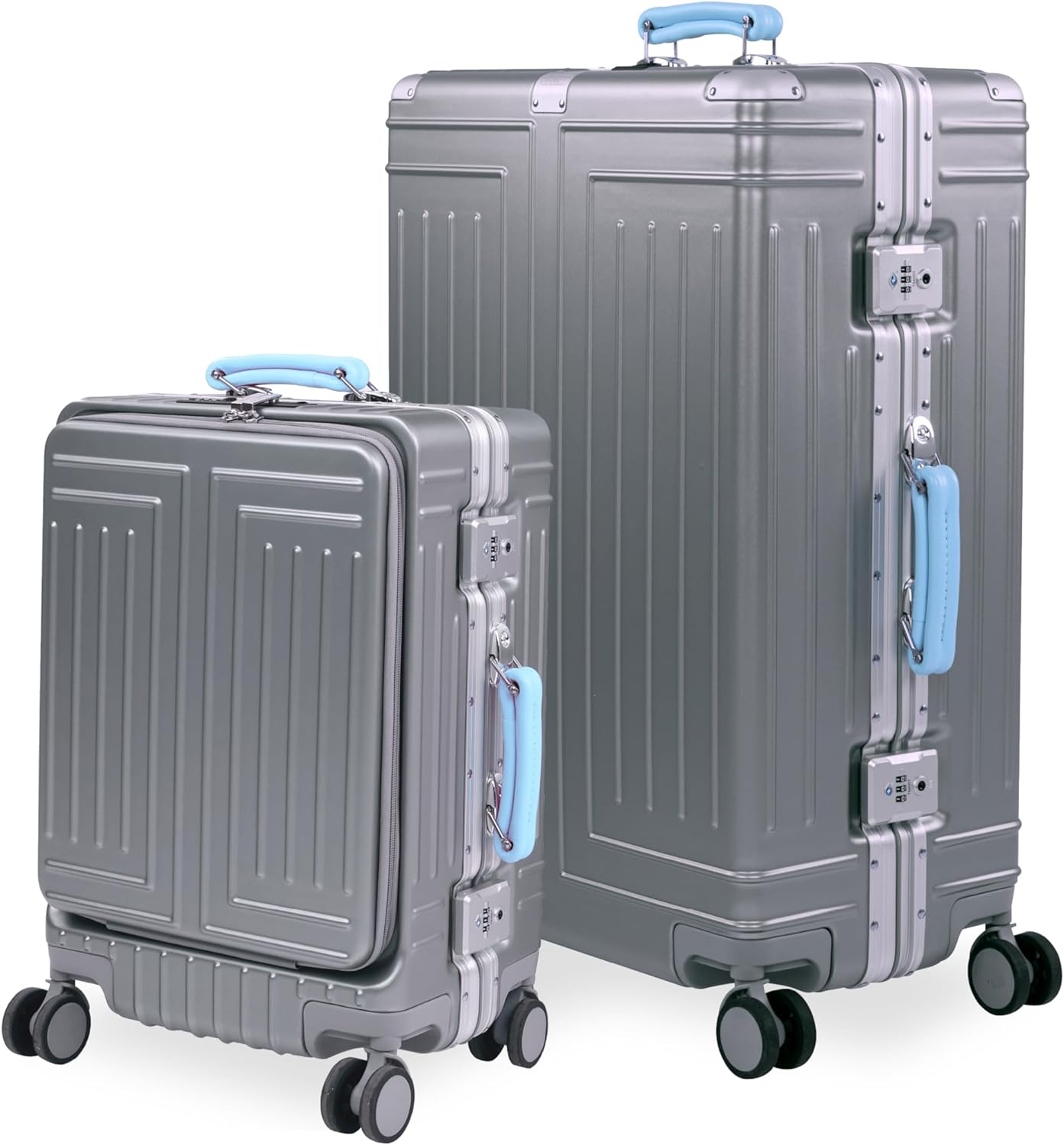 Set de 2 Maletas Premium 20 y 26 Pulgadas Equipaje de mano Con Candado TSA Compartimiento Para Laptop USB Ruedas Giratorias (Rojo)-#17011001901303020502#