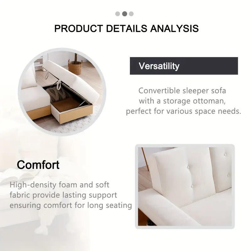 Sof&aacute;    , sof&aacute;   plegable multifuncional,   de almacenamiento y   de sof&aacute; con   y caj&oacute;n, mesa abatible   portavasos    ,  ,  ,     detalles 2