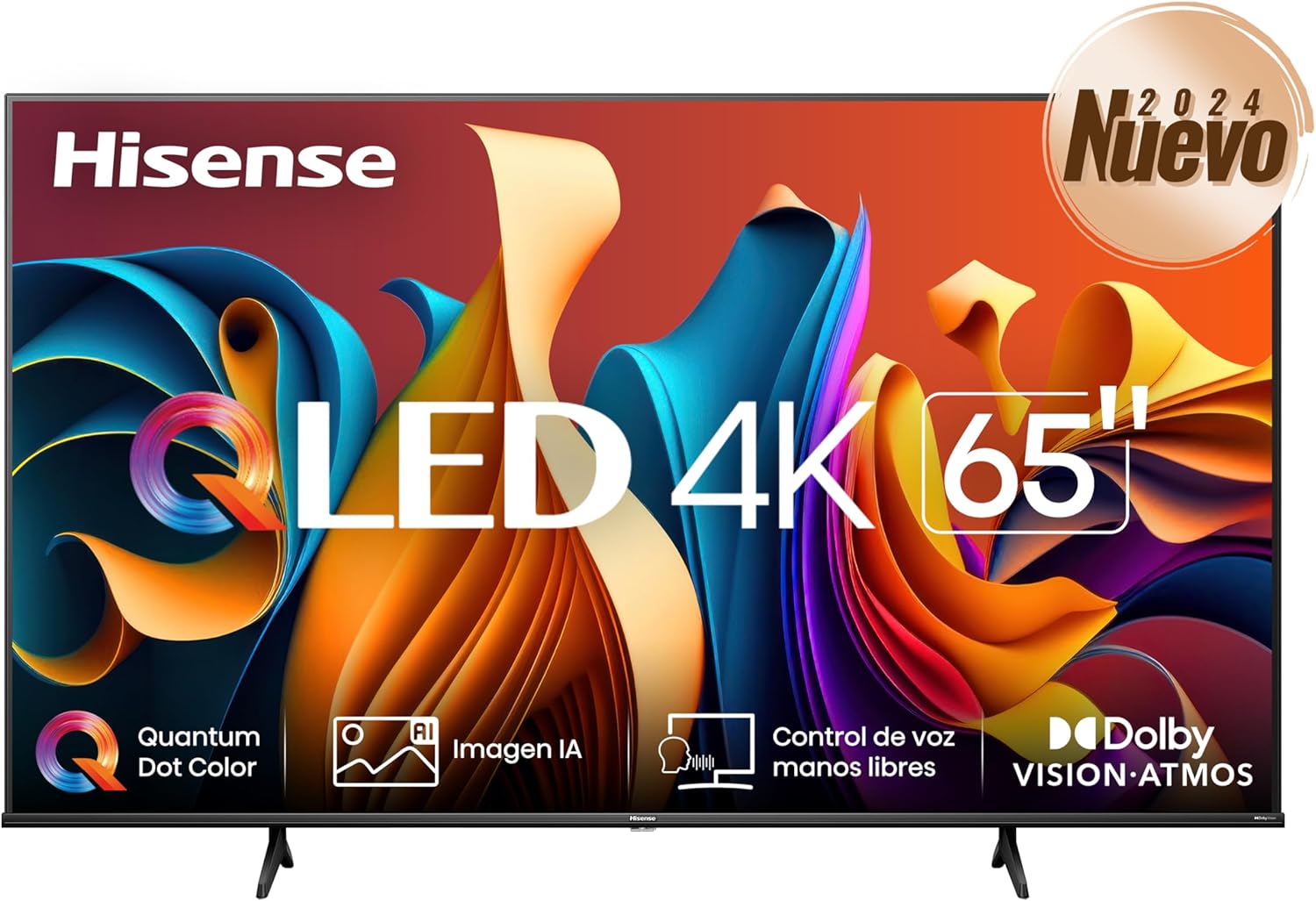 Hisense Television QD6QFM (Modelo 2025) Pantalla 43 Pulgadas,QLED Smart Fire TV UHD 4K,Control Remoto por Voz con Alexa,Escalado AI a 4K,Dolby Vision Atmos, Modo de Juego Plus