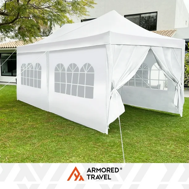 Toldo con paredes Carpa plegable retráctil 3x6 m para jardín eventos Armored Travel Reforzado + maleta